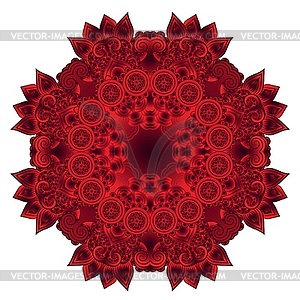 Ornate flowers colors vector mandala in indian style.  - vector image