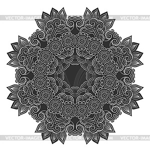 Ornate flowers colors vector mandala in indian style.  - vector clipart