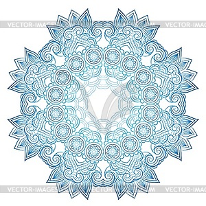 Ornate flowers colors vector mandala in indian style.  - vector clip art