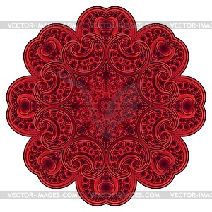 Ornate flowers colors vector mandala in indian style.  - vector clipart / vector image