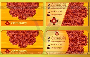 Vintage visiting card set.  - vector clip art