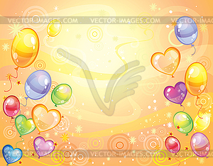 Background with balloons - vector clipart