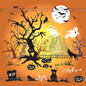 Happy Halloween - vector clip art