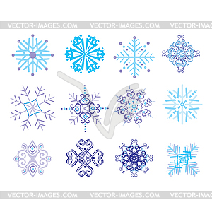 Set of Snowflakes - vector image