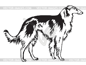 Decoratie Russian wolfhound .eps - stock vector clipart