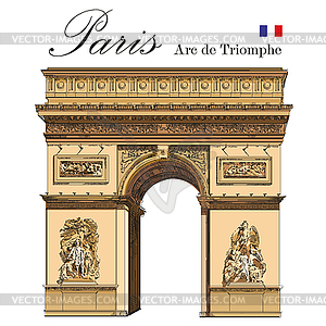 Colored Triumphal Arch - vector image