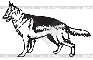Декоративный портрет собаки - стоковый клипарт