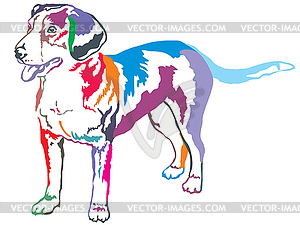 Colorful decorative standing portrait of Entlebuche - vector clipart