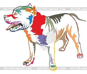 Colorful decorative standing portrait of American - vector clipart