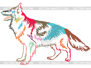 Colorful decorative standing portrait of German - vector clipart / vector image