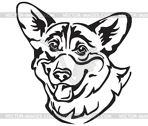 Decorative portrait of Dog Welsh Corgi - vector clipart