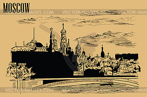 Beige Moscow- - vector image