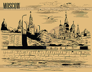 Beige Moscow- - vector clipart