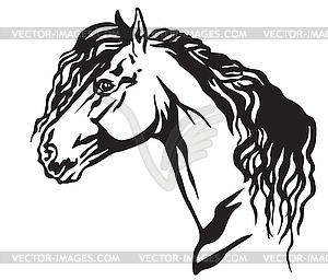 Decorative portrait of horse 10 - vector image