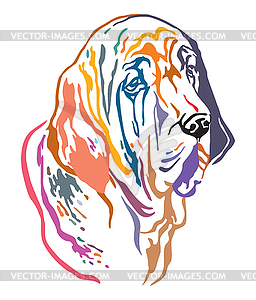 Colorful decorative portrait of Fila Brasileiro - vector clip art