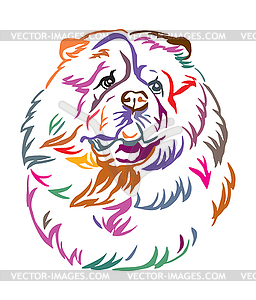 Colorful decorative portrait of Chow Chow Dog - vector clipart