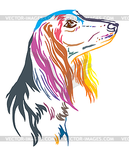 Красочный декоративный портрет салюки пса - векторный клипарт