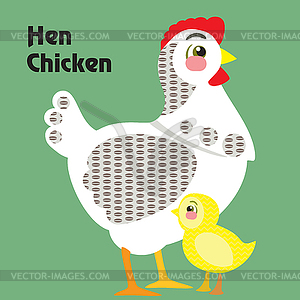 Cartoon hen  - vector clipart