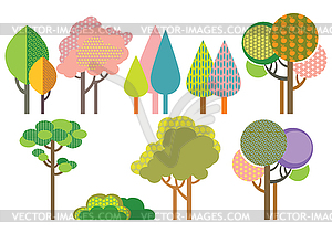 Cartoon trees - vector clipart / vector image