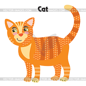 Cartoon cat - stock vector clipart