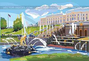 Colorful ST Petersburg  - vector image