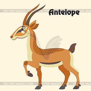 Cartoon antelope - vector image