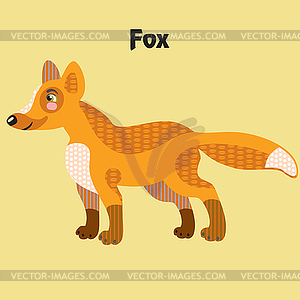 Cartoon fox - vector clipart
