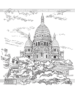 Hand drawing Paris  - vector clipart