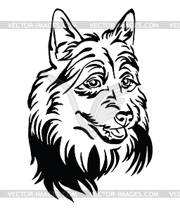 Decorative portrait of Australian Terrier - vector clip art