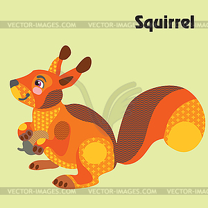 Cartoon squirrel - vector clipart