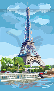 Colorful Paris  - vector image