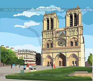 Colorful Paris  - royalty-free vector image