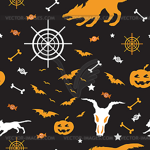 Halloween seamless pattern  - vector image