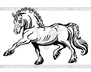 Standing pony  - royalty-free vector image