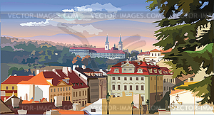 Colorful Prague  - vector image