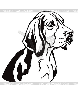 Decorative portrait of Beagle - vector clipart / vector image