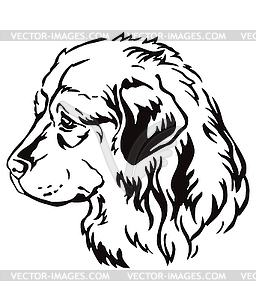 Decorative portrait of Caucasian Shepherd Dog - vector image