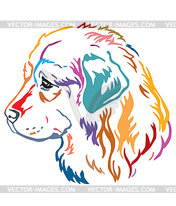 Colorful decorative portrait of Caucasian Shepherd - vector clipart