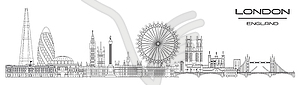 London skyline line art  - vector clip art