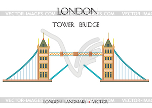 Colorful London landmark  - vector clip art