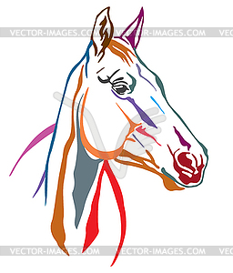 Colorful decorative horse  - vector clipart