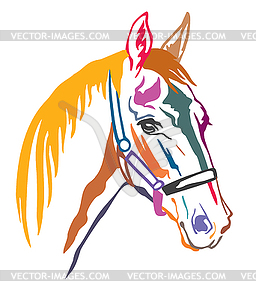 Colorful decorative horse  - vector clipart