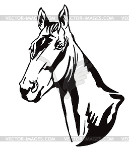 Decorative horse 12 - vector image