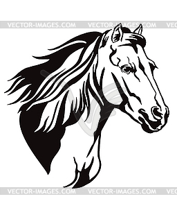 Decorative horse 13 - vector image