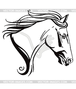 Decorative horse 14 - vector clipart