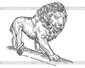 Stone lion  - vector clipart