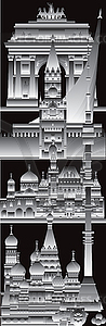 Moscow City gradient 11 - vector clip art