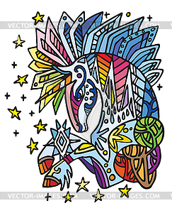 Ice unicorn - vector clipart