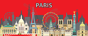 Paris skyline 12 - vector clipart