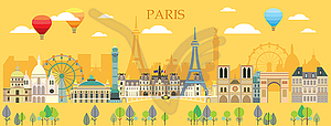 Paris skyline 14 - vector image